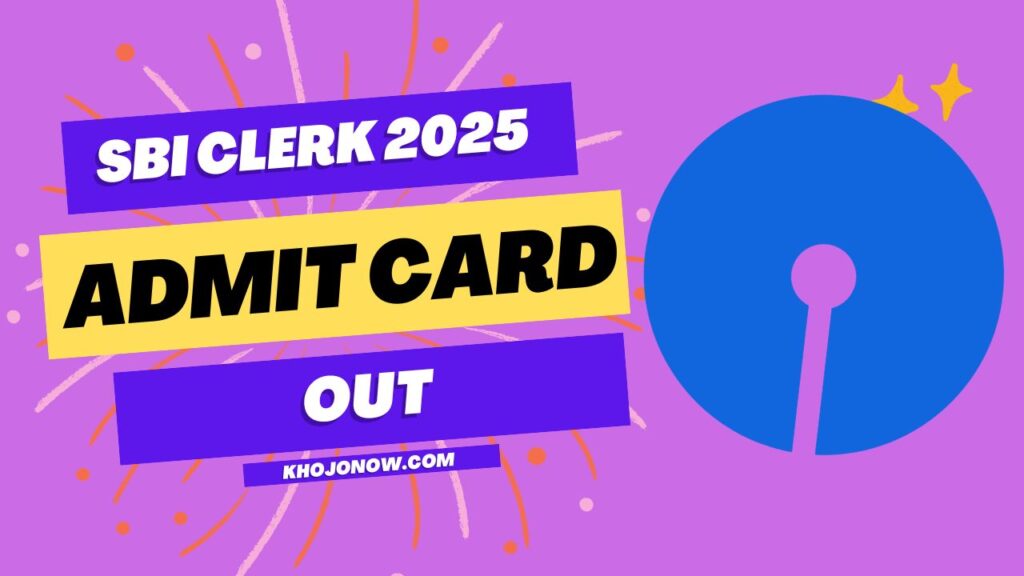 SBI Clerk Pre Admit Card 2025